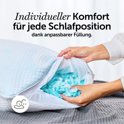 Cloudpillo Ergonomisches Memory-Foam Schlafkissen – 40x80 cm