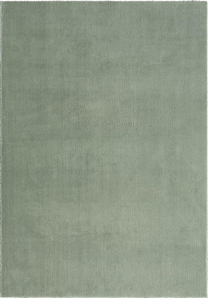 the carpet Relax Kurzflor-Teppich in Felloptik, Grün, 140 x 200 cm