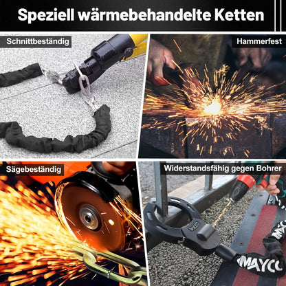 IMAYCC E-Scooter Schloss, Handschellenschloss mit Kette, 94 cm