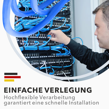 Redstar24 CAT 8 S/FTP Verlegekabel LSZH 50m - 40 Gbit/s