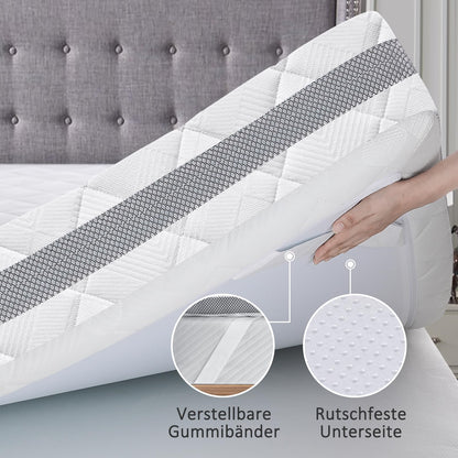 BedStory Gel Matratzentopper 200x200 cm H3/H4, 10 cm hoch