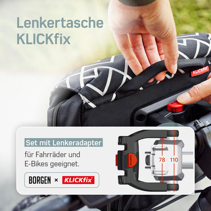 Borgen KLICKfix System Fahrrad Lenkertasche – 5L