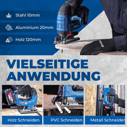 Dong Cheng Akku-Stichsäge DCMQ85 18V bürstenlos mit 4Ah Akku
