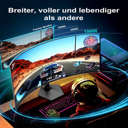 Minifire 24 Zoll Curved Gaming Monitor MF24C1 - 100Hz FHD