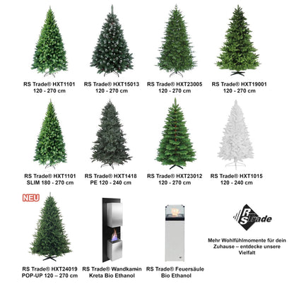 RS Trade Schneebaum Künstlicher Weihnachtsbaum 180cm mit Schnee