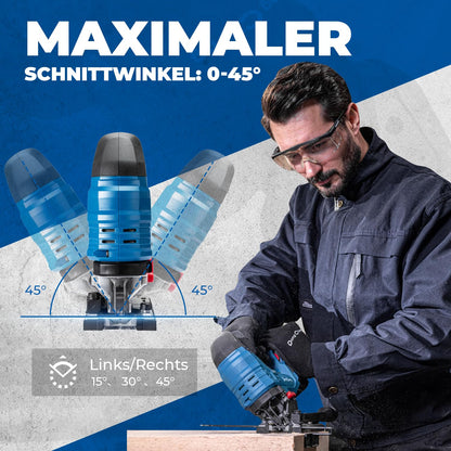 Dong Cheng Akku-Stichsäge DCMQ85 18V bürstenlos mit 4Ah Akku