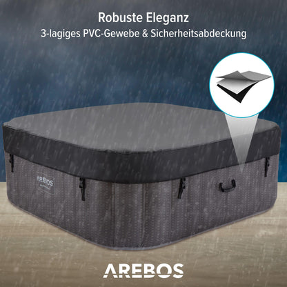 Arebos Spa Whirlpool Aufblasbar - 6 Personen In-Outdoor