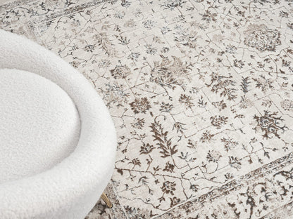 the carpet Mila Kurzflor Teppich mit 3D-Effekt, Creme, 160 x 230 cm