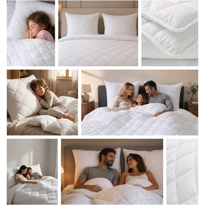 Amazinggirl Ganzjahresdecke-Set 2x 135x200 + 2x 80x80 cm Microfaser