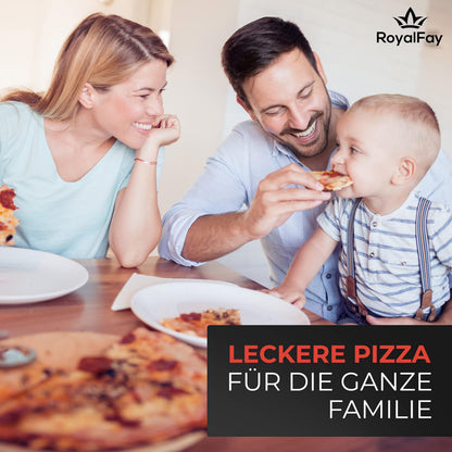 RoyalFay Pizzaballenbox 3er Set Gärbox 30x40x8 cm mit Deckel, weiss