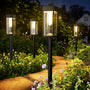 BITPOTT Solarleuchten Garten 6er Set IP65 wasserdicht warmweiss aus ABS-Kunststoff für die Garten- und Wegbeleuchtung