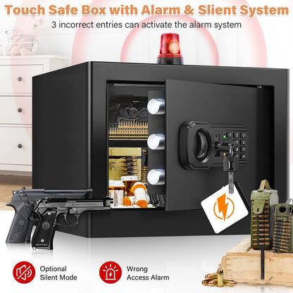 SecureSafe Heimtresor 25L Digital - Feuerfest Wasserdicht mit Alarm