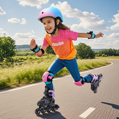 Ylaide Inline Skates Kinder verstellbar, leuchtende Rollen, EU 32-36