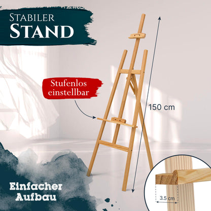 Artina Malset Corsica mit Staffelei – 24-teiliges Acrylfarben Set