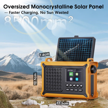 Mesqool 1030DAB DAB+/UKW Notfallradio mit Solar, Kurbel & Bluetooth