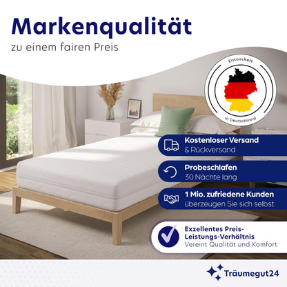 Träumegut24 AquaFlex 7-Zonen Kaltschaummatratze 80x200 H2/H3