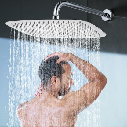 HardiValue Regendusche Duschkopf Edelstahl mit Anti-Kalk-Düsen, Chrom