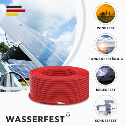RedStar24 Premium Solarkabel Photovoltaik - 6mm² Rot 50m