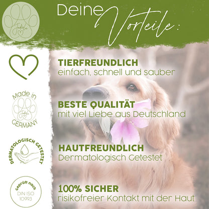 Jadiela Pfotenabdruck Set für Hund und Katze, 3D Bilderrahmen schwarz