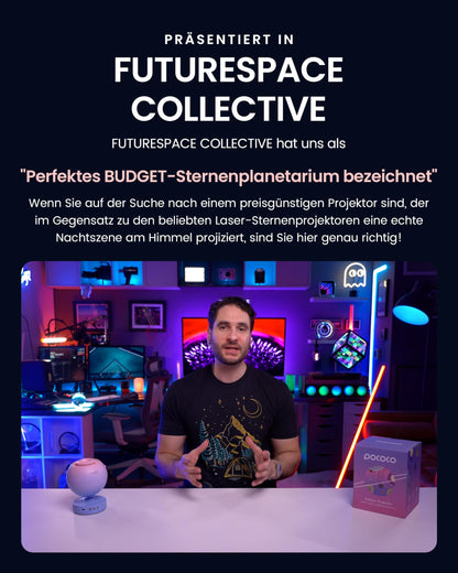 POCOCO Sternenhimmel Projektor – LED Galaxy Nachtlicht mit Timer