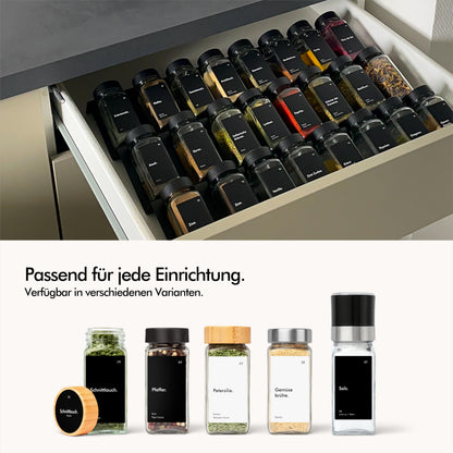 KIVY Gewürzgläser mit Streueinsatz, 24er Set, 120 ml, luftdicht