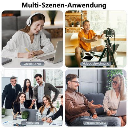 QINOJA K30 Wireless Lavalier Mikrofon mit 4-in-1 Empfänger