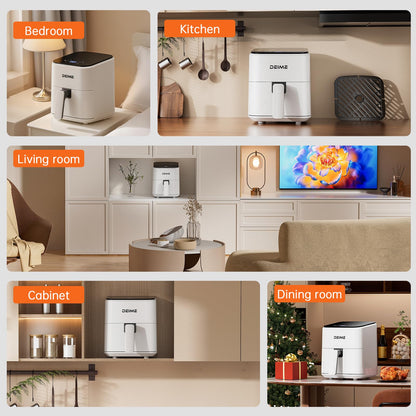 DEIME Heissluftfritteuse RA311D, 2,5 l, kompakter digitaler Airfryer