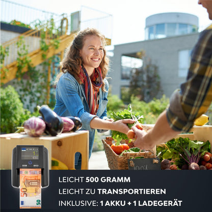 Zenacasa Geldscheinprüfer AL-130 – Geldprüfgerät mit UV, MG und IR