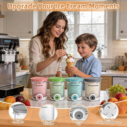 Hejo Eisbehälter für Ninja Swirl CREAMi NC700/NC701, 4 Stück