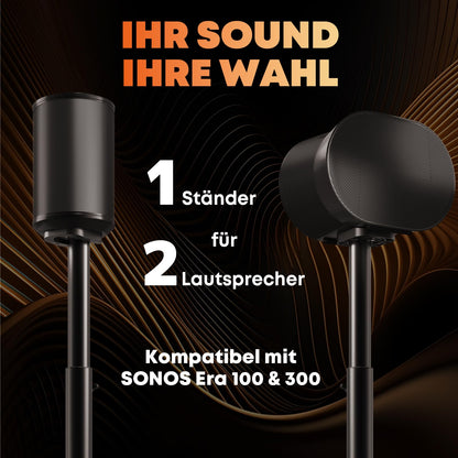 PUTORSEN Lautsprecherständer für SONOS Era 100 & Era 300, Schwarz