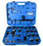 DAYUAN 28-TLG Kühlsystemtester - Kühler Abdrückgerät Druckprüfung. Kit mit Pumpe, Manometer, Adaptern zur Lecksuche.