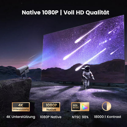 Mini Beamer 4K Smart Heimkino Projektor - Auto Fokus, Kurzdistanz