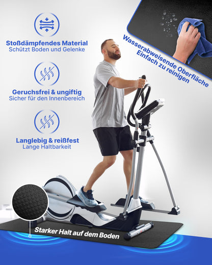 NEOLYMP Bodenschutzmatte für Fitnessgeräte, 200 x 90 cm, 8 mm
