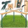 tectake® Stehtisch Quattro XXL Klapptisch - Holz outdoor. Hoher, klappbarer Holztisch, rechteckig. Ideal für Outdoor-Events.
