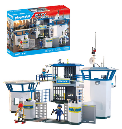 PLAYMOBIL Action Heroes Polizei-Kommandozentrale - 71873: Blau-weißes Kunststoff-Spielset. Dient als Spielwelt für realistische Polizeieinsatz-Szenarien.