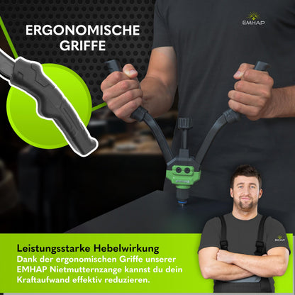 EMHAP Nietmutternzange Set PREMIUM M3-M12 inkl. Organizer