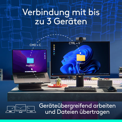 Logitech MX Master 3S Bluetooth-Maus, ergonomisch, 8K DPI, Grafit