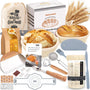 INNOCHEER Sauerteig Starter Set mit Gärkörbchen, 23 cm und 25 cm, Körbe aus Rattan mit Backzubehör