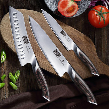 HOSHANHO Professionelles Küchenmesser Set 3-teilig – Edelstahl