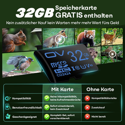 MAXDONE PH970S Wildkamera 4K 64MP mit Solar, WLAN und Nachtsicht