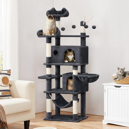 Yaheetech Kratzbaum 170 cm Katzenbaum - Dunkelgrau