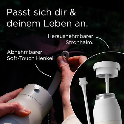 BRITA LARQ Essential Edelstahl Isolierflasche - Schwarz 1l