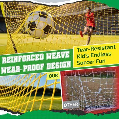 Happy Jump Pop-Up Fussballtor 213 x 152 cm, faltbar, schwarz-gelb