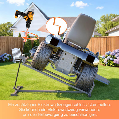 Thanaddo Rasentraktorheber Hebebühne Aufsitzmäher bis 400 kg, Stil 2