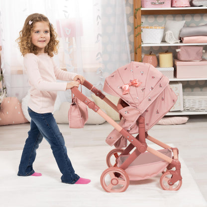 Bayer Design Puppenwagen Xeo Kombiwagen mit Tasche, rosa