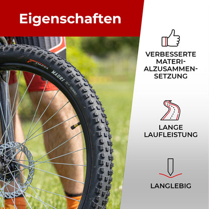 Fincci MTB Reifen Set 27.5 x 2.35 – 2x Faltreifen 60-584 schwarz