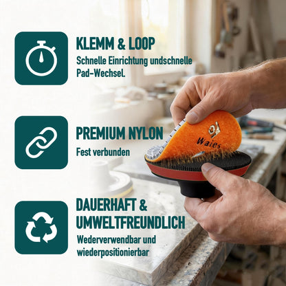 Waies Diamant-Schleifpad-Set 125 mm, Körnung 50–10000, M14