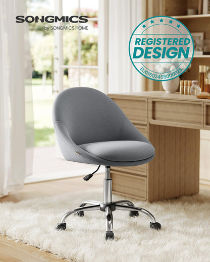 SONGMICS OBG020G05 Homeoffice-Stuhl Baumwoll-Leinen schiefergrau