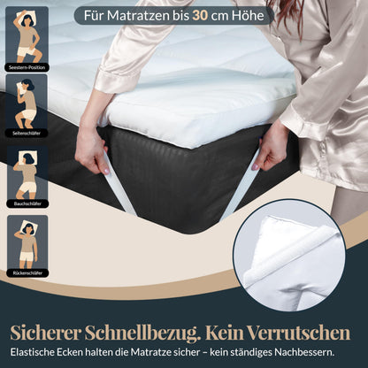 GMTextiles Topper 160x200cm - 5cm Hoher Schlafkomfort