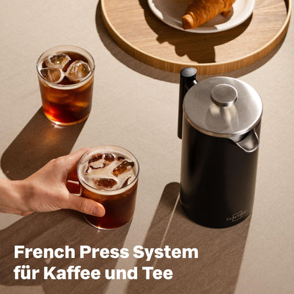 SILBERTHAL French Press Thermo 1 Liter, Kaffeebereiter aus Edelstahl